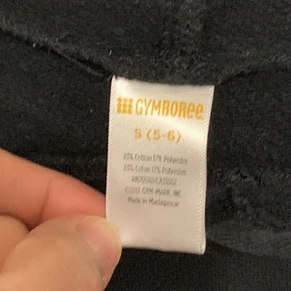 Gymboree Youth Girls Boys Soft Spooky Black Hoodie Sweatshirt Halloween Size 5/6